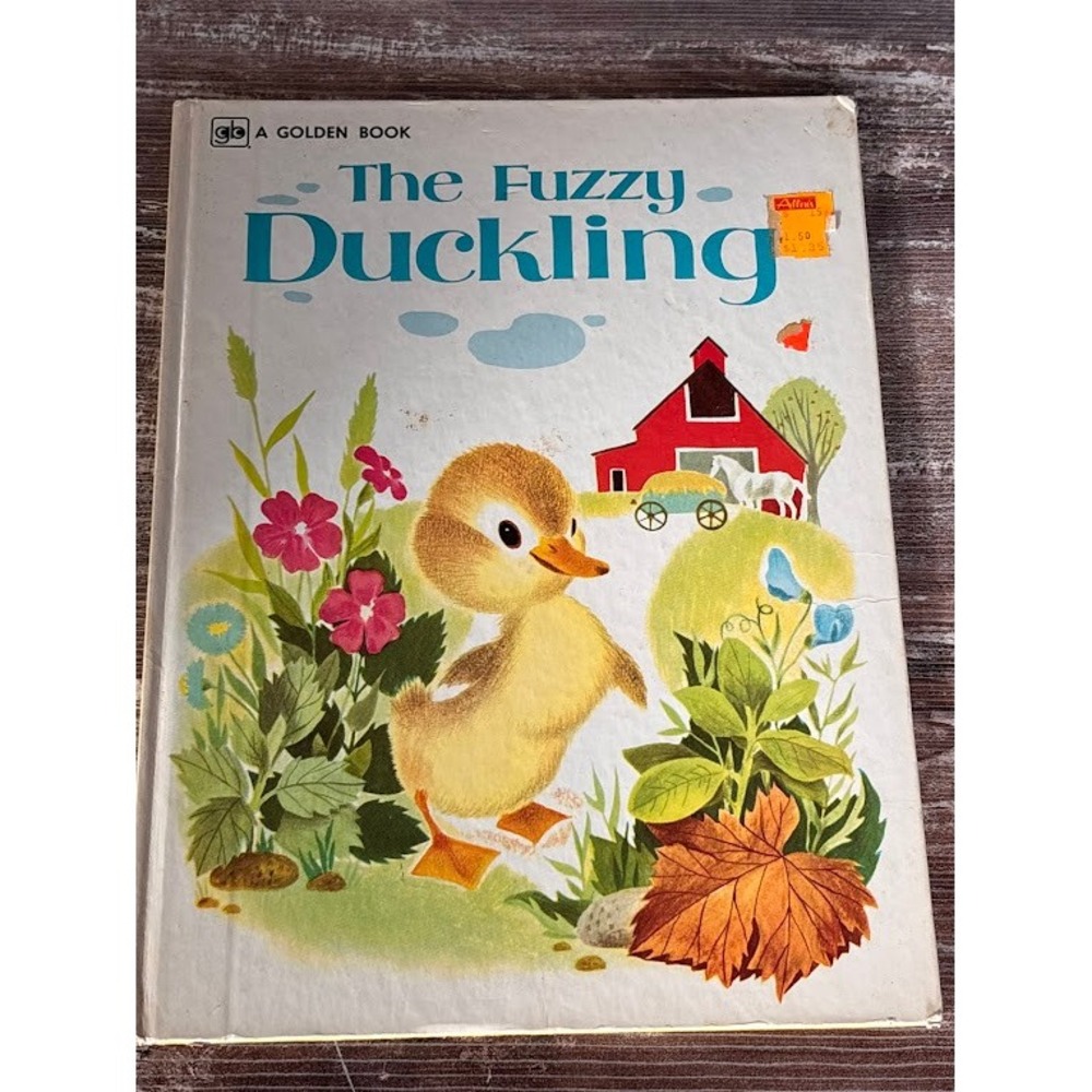 Rare 1975 The Fuzzy Duckling A Big‎ Golden Book Vintage Childrens Book